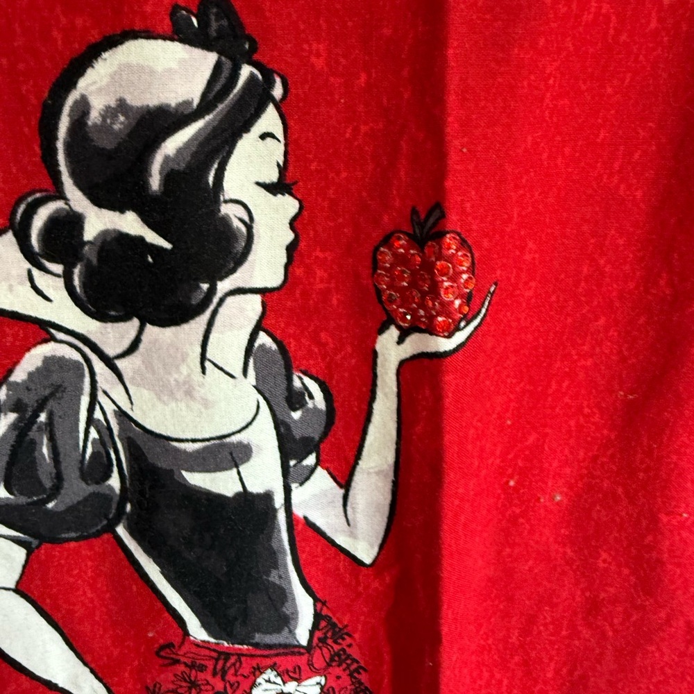 Disney Red Snow White Scrub top - Picture 2 of 3